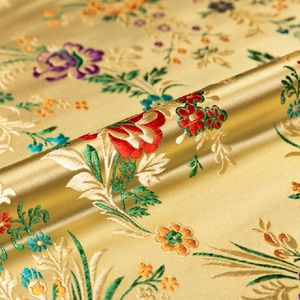 Ткань из тканевой парчовой жаккардовый цветочный паттерн дамаски для шелкового атласного платья швейного швейного швейного и кимоно -дизайнерского лоскутного материала 230419