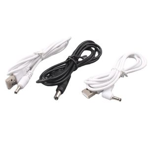 1m 5V DC Power Cord USB to DC 3.5mm x 1.35mm Barrel Jack Adapter Connector Charging Cable Plug White Black Right Angled DHL FEDEX UPS FREE SHIPPING