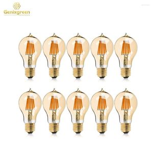 Victoria Vintage LED Ampul 8W 2200K Altın Tonu Küre Filament Ampuller E26 E27 TABAN KAMYA CAM RETRO DEKORİS