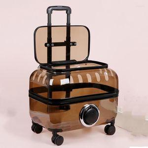 Cat Carriers Crate Transportin Cats Trolley Carry Outdoor Travel Stroller Transportador Para Gato Products