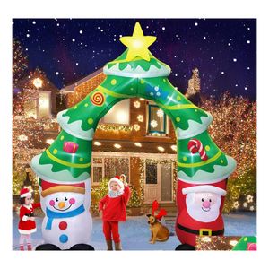 Christmas Decorations Santa Claus Inflatable Decoration For Home Outdoor Xmas Elk Pling Sleigh Snowman Decor Yard Garden Party Arch Dhiwt