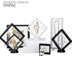 Jewelry Stand PE Film Jewelry Storage Box 3D Packaging Case Gemstone Free Stand Floating Frame Membrane Ring Earrings Necklace Display HolderL231120