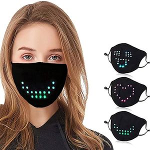 Parti Maskeleri LED Sesle Etkilenen Aydınlık Ağız Maskesi Masquerade Parti Mask Ses Kontrol Maskarillaları Cadılar Bayramı Parti Cosplay Mask 230420