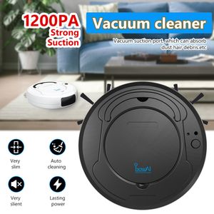 Varredores de pressão manual Totalmente automáticos 3in1 Smart Robot Vacuum Cleaner Charging Charging Sweeping Dry and Wet Mop Home Floor 230421