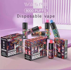 Fransa İtalya İspanya Sıcak Satış Tek Kullanımlık Vape Kalem Sırpları 8000 Puflar 8K 9K 10K Uzun Süreli Elektronik Sigara Büyük Pubet Pod Kalem Vapor Buharı