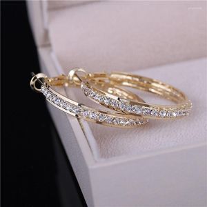 Çember Küpeler Büyük Kristal Çemberler 3cm Yuvarlak Sallantı Küpe Takı Kadınlar Diamante Rhinestone Büyük Hiphop Kulak Yüzük Hediyesi