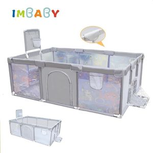 Bebê ferroviário imbaby cercadinhos dos desenhos animados corralitos com ângulo de proteção cercadinho para crianças parques de jogo indoor playground 231120