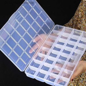 Jewelry Stand Transparent Plastic Storage Jewelry Box Compartment Adjustable Container For Beads Earring Box For Jewelry Rectangle Box CaseL231121
