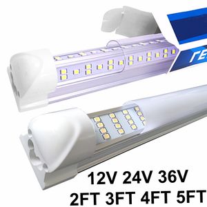 LED Tüpler 2 3 4 5 FT DC 12V 24V 36V T8 Entegrasyon Alt Voltaj Soğutucu Kapı Dükkanları Fikstür İç Işık Çubuğu Şerit Araba RV kamyon kamyonu Kamyon Kampası Kampı Kamer