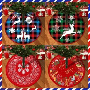 Noel dekorasyonları 72cm ağaç etek kırmızı Noel baba kardan adam geyiği pamuklu Noel dekor süsleri malzemeler