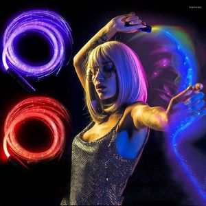 Gece Işıkları Şarj Edilebilir LED Fiber Optik Kırbaç Aydınlatma Dans Işık Parlayan Flaş Sallanma Gece Kulübü KTV Bar Dekoru