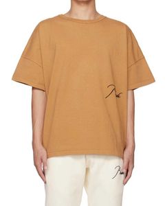 Tasarımcı Moda Giyim Tee Tişörtleri Rhude Silhouette Basit Gevşek Lake Küçük Stil Tasarım Sense Erkek Kadın Trendy Marka Tişört Üstleri Pamuk Sokak Şıklığı