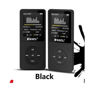 MP3 MP4 Players Оригинальная английская версия Trathin Player с хранением 8 ГБ и 1,8 -дюймовым SN может играть 80H Ruizu X02 Drop Delock Elect Dhmuc