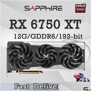 Graphics Cards Sapphire Rx 6750 Xt Gaming 12G Gddr6 7Nm 192-Bit 18 Gbps Desktop Card Drop Delivery Computers Networking Computer Compo Dhqgf