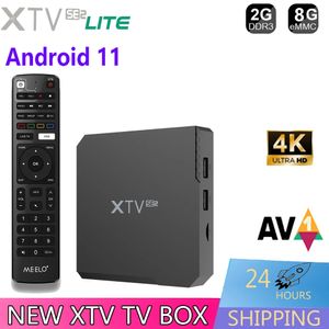 XTV SE2 Lite 4K Ultra HD Android TV Kutusu Amlogic S905W2 Ethernet 100m HDR 2.45G Çift WiFi AV1 Medya Oynatısı Set Üst Kutu Android11