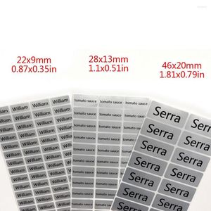Window Stickers 3Size Silver Color Custom Name Grey Waterproof Personal Office Supplies Tag Labels Children Scrapbook School Stationery