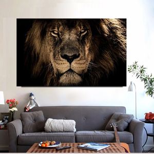 Hayvanlar Afrika Büyük Aslanlar Duvarda Tuval Yüz Resimleri Sanat Posterleri ve Yazdırıyor Lions Sanat Resimleri Oturma Odası Cuadros