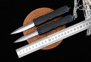 Нож MICRO TECH Dirac AUTO, лезвие ELMAX с двойным лезвием 3,07 дюйма, черные алюминиевые ручки, инструмент для кемпинга на открытом воздухе, тактические боевые карманные ножи для самообороны EDC