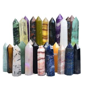 Натуральный кристалл, точка, художественный орнамент, чакра, исцеление, энергетический камень Рейки, минеральный кварцевый столб, волшебная палочка, длина 5-6 см, Lmumx