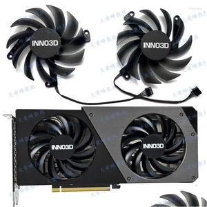 Fans Coolings Computer For Inno3D Rtx4070 12Gb Twin X2 Oc Graphics Video Card Cooling Fan Cf-12915S Drop Delivery Computers Networking Dhtyp