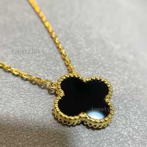 18k Gold Plated Necklaces Luxury Designer Necklace Flowers Clover Cleef Fashional Pendant Wedding Party Jewelry No BoxND6U