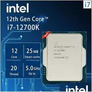Процессор Intel Core I712700K I7 12700K 36 ГГц Tweecore Twentythread Процессор 10 Нм L325M 125 Вт Lga 1700, но без вентилятора 231120 Drop Del Dhm0G