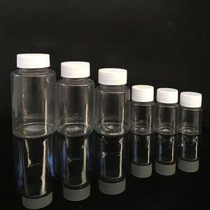 Прозрачная ПЭТ-пластиковая бутылка с широкой горловиной для упаковки лекарств и продуктов питания от 5 мл до 300 мл оптом Iuorg