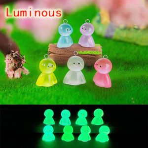 Takılar 10pcs Kawaii aydınlık kardan adam bebek Noel renkli reçine kolye küpe için diy sevimli mücevher yapmak