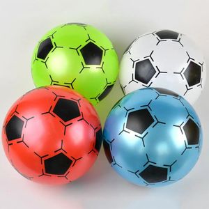 Balloon 9inch childrens inflatable PVC football toys shaped bouncing ball gifts random colors 231122