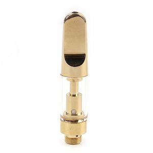 Gold Th205 Seramik Cam Vape Kartuşları 0.5ml 0.8ml 1.0ml 510 İplik Boş Altın Arabalar Köpükle Paketlenmiş