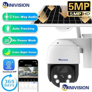 Ip Cameras Wifi Solar Camera Pir Human Detection Ptz Cam With 10400Mah Panel Recharge Battery Video Surveillance 360° Drop Delivery Se Dhs04