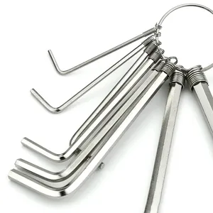 8 шт./компл. шестигранный ключ, метрический дюйм, размер L, набор инструментов с коротким рычагом, легко носить с собой в кармане