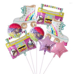 Parti Dekorasyonu 8pcs Okul Balon Set Karikatür Radyo Çocuk Oyuncak Aile Doğum Günü Toptan