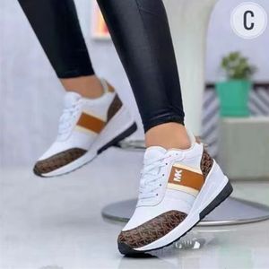 Dress Shoe Wedges Sneakers LaceUp Breathable Sports Shoes Casual Platform Female Footwear Ladies Vulcanized Zapatillas 230421