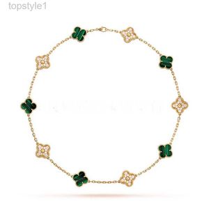 Fashion Necklace Elegant Ten Clover Classic Necklaces Gift for Woman Jewelry Pendant Highly Quality 7 Color Engagement Jewelry Ornaments Wholesale