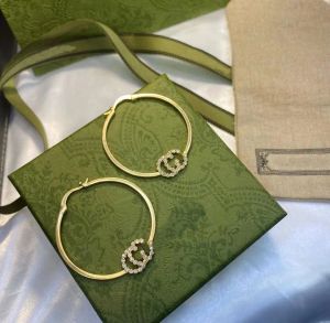 Дизайнерские серьги-кольца Huggie, серьги с бриллиантами и буквами для женщин, модные великолепные роскошные серьги, ювелирные изделия