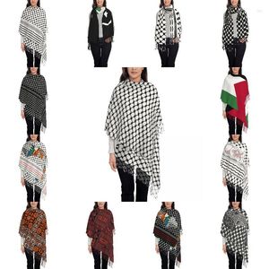 Eşarp Filistin Keffiyeh püskül eşarp kadınlar yumuşak filistin hatta kufiya nakış şal sarar bayanlar kış sonbahar