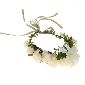 Dekoratif çiçekler Noel partisi düğün başlık gelin gelin saç asma scrunchies kadın zambak festivali çiçek kafa bantları