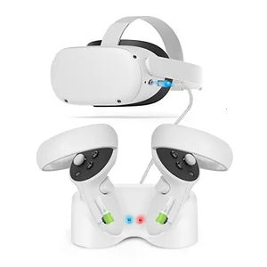 Устройства VRAR для Oculus Quest 2 VR-гарнитура и зарядное устройство контроллера с двумя аккумуляторами VR Костюм Esimen Магнитная зарядная база 231122