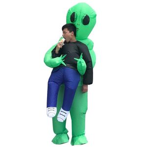 Halloween homens mulheres engraçado sequestrado por alienígenas cosply trajes masculino feminino festa trajes da mascote inflável Clothing261m