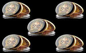 5 шт. военная монета армии США, ремесло, снайпер, ястреб, основные ценности, 1 унция, позолоченная монета Challenge One S, One Kill Coin9249554