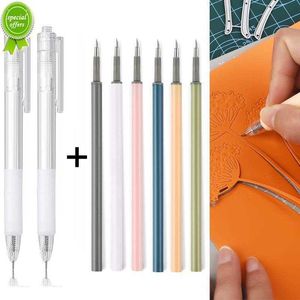 New 2+6Pcs Knife Pen Refill Set Art Utility Paper Cut Knife Scrapbooking Sticker Precision Cutting Tool DIY Craft Supplies Cutter