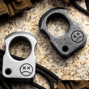 Pirinç Knuckles Kalite Kendi Kendinden Yüksek Savunma Metal Knuckle Sustin Finger Tiger Kadın Anti Dış Mekan Cam Cep EDC Aracı Damla Teslimat DHCSV