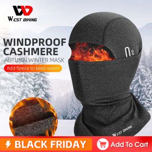 New WEST BIKING Winter Warm Balaclava Hat Breathable Cycling Cap Outdoor Sport Full Face Cover Scarf Motorcycle Bike Helmet Liner