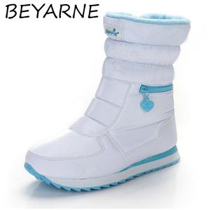 Beyarne Kış Sandalet Botları 779 Kadın Ladys Sıcak Ayakkabı Kar Boot İçinde Karışık Doğal Yün Düz Renk Beyaz 2024nice Bakıyor