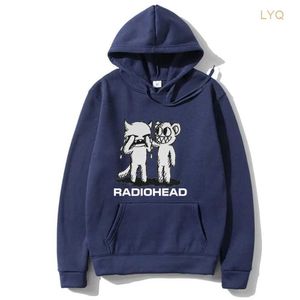 Мужские толстовки с капюшоном Radiohead Punk Indie Rock Band с принтом уличной одежды Мужчины Женщины Толстовка большого размера Хип-хоп Пуловер Спортивный костюм унисекс NKHD
