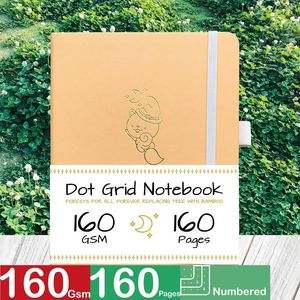Пунктирный журнал Dot Grid Notebook Numbered 160 страниц 5 5 мм точечные сетки милые дизайны