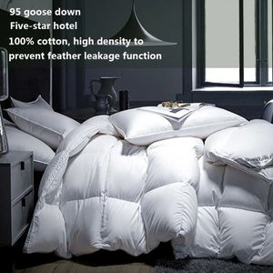 Bedding sets KDJEIKZ Winter Cotton Goose Down Quilt FiveStar el Duvet Super Soft Fluffy Queen King Full Size Four Seasons Duvets Blanket 231122