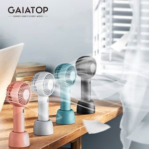 Другой домашний сад Gaiatop Mini Portable Fan Управляющий портативные портативные вентиляторы USB зарядка Охлаждение Электрическая регулировка 3 скорости Мощное двойное моторное путешествие 230422