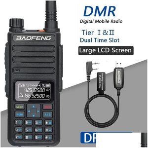 Walkie Talkie Baofeng Dr 1801 Dmr Two Way Radio Dual Band Tier I Ii Time Slot Uhf Digital Poste 231117 Drop Delivery Electronics Telec Dhubu